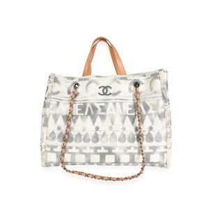 Chanel Iliad Printed Canvas Small Shopping Tote